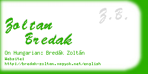 zoltan bredak business card