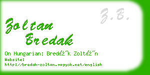 zoltan bredak business card